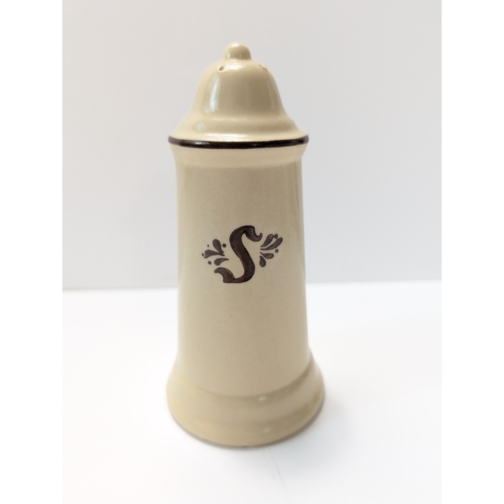 Pfaltzgraff Village Tan Brown & Cream Salt & Pepper Shaker Set Vintage - Picture 5 of 8